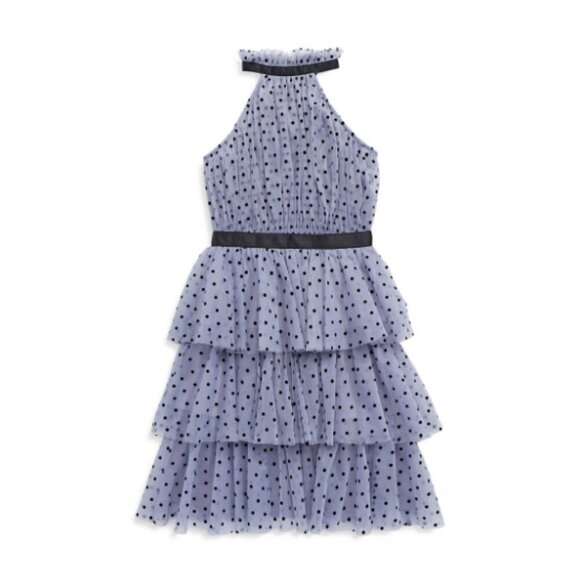 **Lipsy** Dotted & Tiered Halter Dress Size 6 - Picture 1 of 7